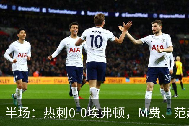半场：热刺0-0埃弗顿，M费、范赫克造险